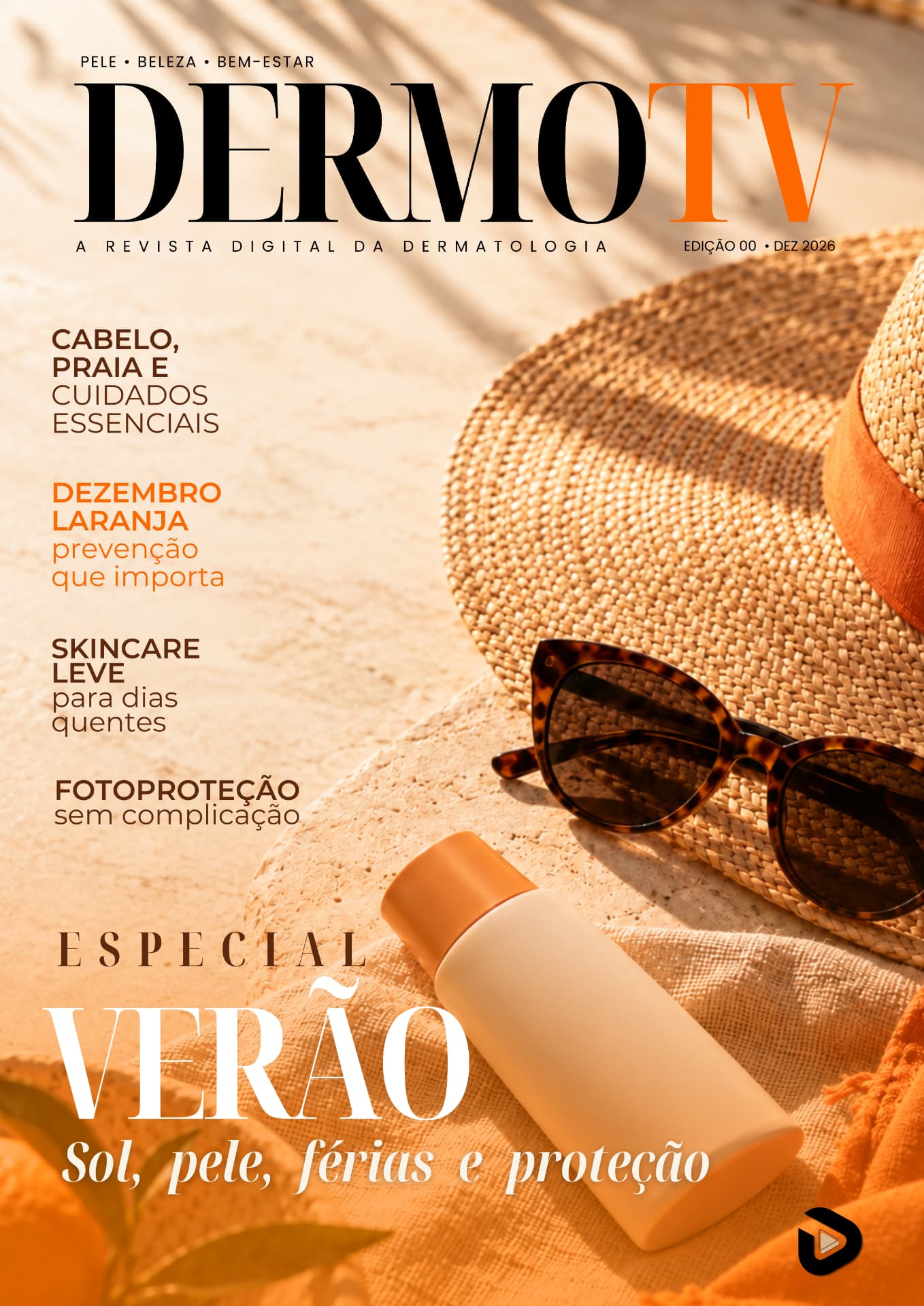 Capa DermoTV Dezembro 2026 — Verão